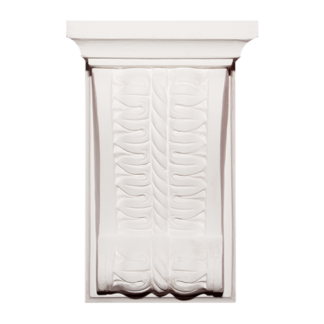 Rope and Leaf Plaster Corbel - H21 x W13 x D7.5cm